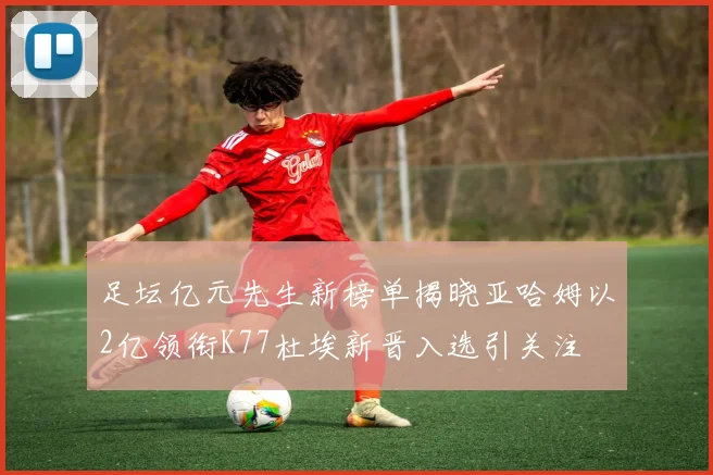 足坛亿元先生新榜单揭晓亚哈姆以2亿领衔K77杜埃新晋入选引关注